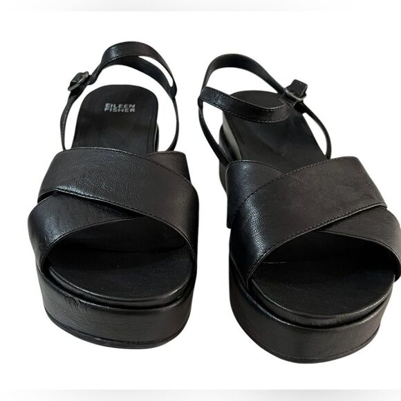 COPY - Eileen Fisher Juno platform sandals (wedges) 9.5 - Picture 3 of 7